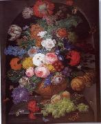 Floral, beautiful classical still life of flowers.090 unknow artist